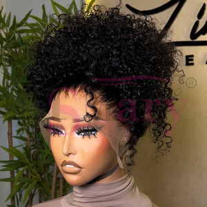 Peluca de Cabello Humano 100% Natural con Frente de Encaje y Cordón Ajustable, Sin Pegamento, de Alta Definición 360°, en Oferta - Product Image 3