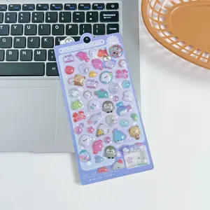 Japanische Art Cartoon ästhetische 3D-Relief bedruckte Lederbezug A3 Geschenk Notizblock für Kinder Mädchen - Product Image 6