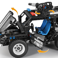 Blocs de construction 2 en 1, voiture de police SWAT armée, modèle de véhicule militaire spécial transformable, jouet technique en briques à monter soi-même