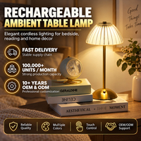 Lampe de Chevet Classique en Métal Rechargeable et Dimmable pour Chambre, Salon, Chambre d'Invité, Intérieur – Offre Spéciale