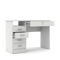 Bureau rectangulaire en bois blanc de fabricant de la Chine 5 tiroirs avec le tiroir verrouillable