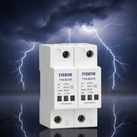 Parasurtenseur industriel TYCOTIU TY4-80 275 2P 80kA T2 Type 2 SPD AC avec dispositif de protection IP20 MOV