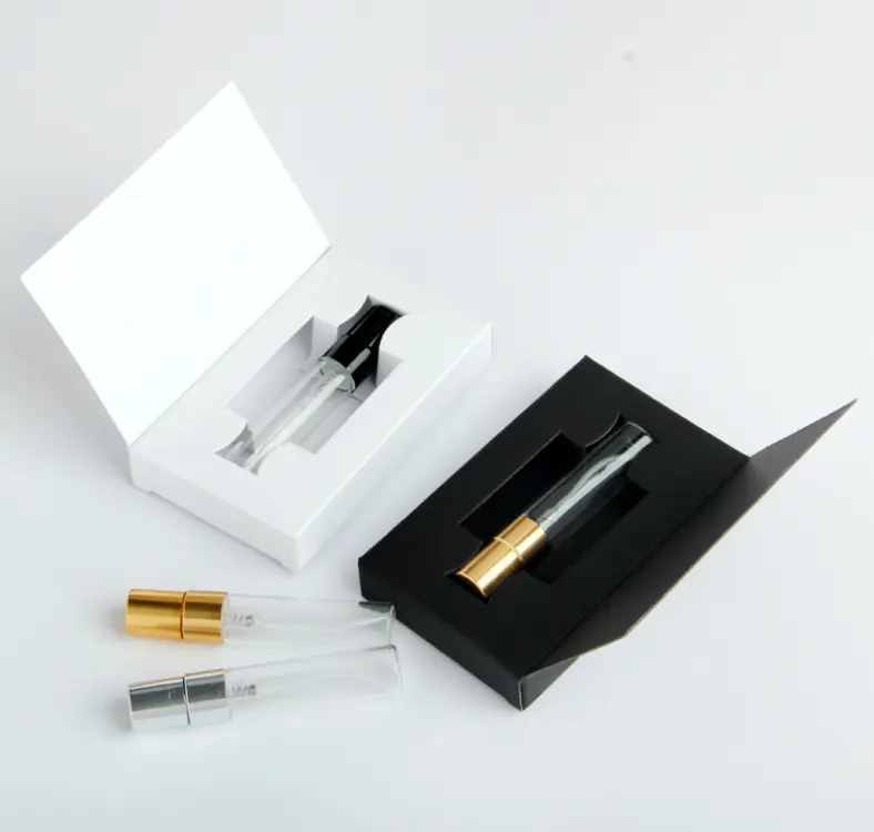 Parfümflasche Geschenkbox rundes Parfüm-Muster für High-End-Luxus 3 ML 5 ML 10 ML kundenspezifisches Logo Verpackung kosmetische feste Schachteln