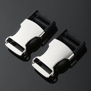 Jiuyuan Metal Side Release Buckle Silver Black Alloy Durable For Bags <b>Backpack</b> <b>Strap</b> Accessories - Product Image 2