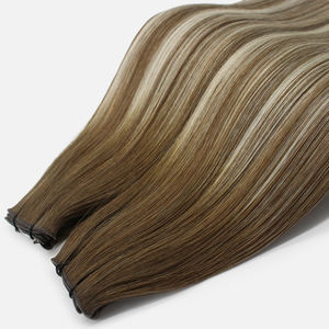 Extensiones de Cabello Humano Genius Weft Tejidas a Mano de 100g y 20 22 Pulgadas Cabello Ruso Crudo 100% Remy Virgen Doble Extracción - Product Image 2