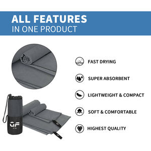 Serviette de sport de voyage en microfibre personnalisée serviette de sport absorbante à séchage rapide serviettes de sport fitness avec logo - Product Image 3