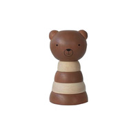 Chien en bois de hêtre Animal empileur bébé jouet enfants chien empileur tour jouets