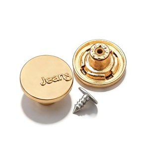 Golden Plating Jeans <b>Buttons</b> and Rivets Zamac Custom Brand Logo Pattern Jacket Metal gold <b>buttons</b> for clothing Jeans Denim - Product Image 4