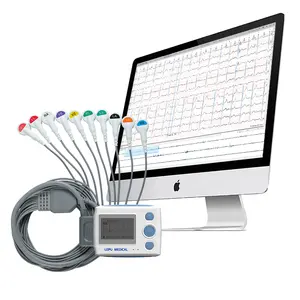 LEPU-sistema de análisis de diagnóstico ECG dinámico, máquina portátil de mano de plomo Holter, Monitor de 24 horas, ECG dinámico, 12