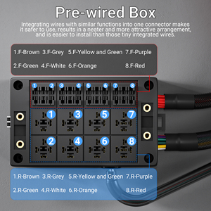 CE Certified 12v Automotive Pre-Wired Fuse Relay Box 8 Slots Relay Holder 12 Slots Blade Fuse Distribution <b>Block</b> for Car Marine - Product Image 6