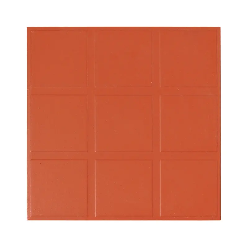9 Grids Red Clinker Tiles 200x200x10 mm Non-Slip Outdoor Clay Clinker Brick Terracotta Floor Tiles Red 9 Squares Pattern
