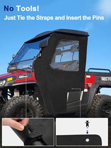 Cabina <span class=keywords><strong>UTV</strong></span> per Hisun Sector <span class=keywords><strong>400</strong></span>, <span class=keywords><strong>Coleman</strong></span> UT400, Massimo MSU400, in Oxford 900D Resistente e PVC HD, Installazione Senza Foratura - Product Image 4