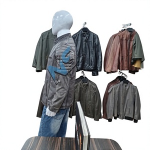 Nabtay Sports <b>Men's</b> Slim Fit Distressed Grey Genuine <b>Leather</b> Biker Motorcycle <b>Jacket</b> with Quilted Design Stand Collar for Winter - Product Image 2