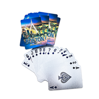 Cartes à jouer en plastique PVC, finition brillante, lavables, imperméables, avec boîte de rangement personnalisée, vente directe d'usine, publicité