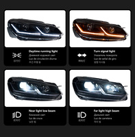Nouveaux phares LED complets, forme d'ampoule D2H, OE 5K0941005L pour VW Golf6 2009-2012, rénovation/mise à niveau, 12V 70W 4000 Lm 3000K