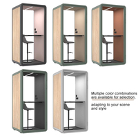 Cabine téléphonique acoustique modulaire individuelle insonorisée, cabine d'étude silencieuse mobile pour espaces commerciaux et éducatifs
