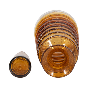 Vaso alto in vetro a coste, vaso decorativo per composizioni floreali da tavolo, decorazione moderna per la casa. - Product Image 6