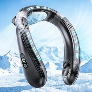 Semiconductor Cooling Neck <b>Fan</b> 5200mAh Rechargeable Wearable Air Conditioner Personal Neck <b>Cooler</b> Portable for Outdoor - Product Image 1