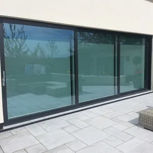 Hot Sale Patio Doppels chicht Bifold Tür aus gehärtetem Glas Aluminium Falt terrasse Falttür Bifold Tür für Patio