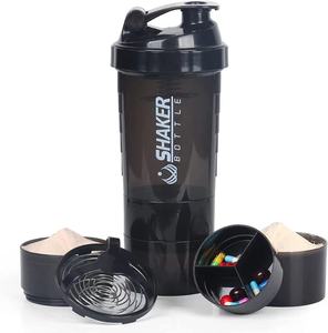 3 katmanlar Blender <span class=keywords><strong>Shaker</strong></span> Protein şişesi toz sallamak fincan su şişesi plastik karıştırma fincan vücut geliştirme egzersiz şişesi - Product Image 1