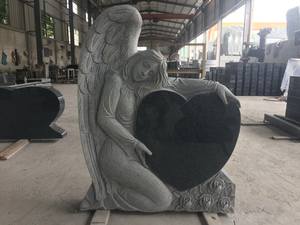 Премиум качество натуральный камень Памятник черный гранит надгробие ребенка надгробие - Product Image 6