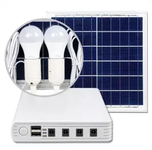 لوحة طاقة شمسية Led لمبات المحمولة وحدة إضاءة بالطّاقة الشّمسية البسيطة نظام كيت للمنزل مع شحن الهاتف المحمول مع قوس