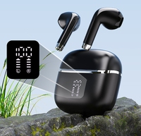 TWS earbud nirkabel Bluetooth 5.3 tampilan daya digital Bass dalam Headset In-ear ringan untuk olahraga dan perjalanan dengan mikrofon