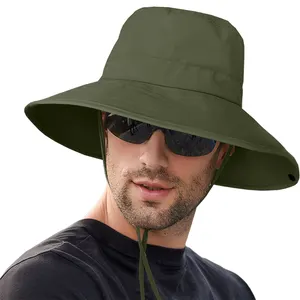 Outdoor Adjustable Boonie Fishing Hat -UV Protection UPF Wide Brim For Men/Women Summer Sun Hat For Hiking Gardening