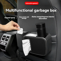 Boîte de rangement universelle pour siège auto, boîte à mouchoirs multifonctionnelle, poubelle portable anti-salissure et anti-coup de pied, accessoires intérieurs de voiture