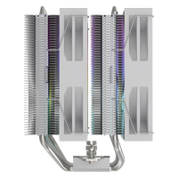 COOLLEO A60 ARGB Refroidisseur d'air pour processeur à double tour, six tubes en cuivre, dissipateur thermique anti-gravité, compatible avec les boîtiers d'ordinateur ARGB