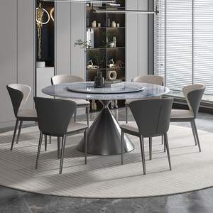 ชุดโต๊ะอาหารและเก้าอี้ทรงกลมคริสตัลทันสมัย - Product Image 4