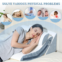 3 Stück verstellbares weißes Memory Foam Bettkeil kissen Acid Reflux Schnarchen Rückens ch merzen Linderung 3-in-1 Incline Triangle Pillow