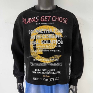 MT1547 <span class=keywords><strong>Maglietta</strong></span> <span class=keywords><strong>Termica</strong></span> Oversize a Maniche Lunghe <span class=keywords><strong>Nera</strong></span> con Stampa Personalizzata, Effetto Lavaggio Acido e Aspetto Vissuto, Stile Streetwear - Product Image 3