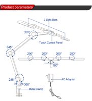 FDDL02 Lampe de bureau à double contrôle tactile-Réglable à 360 ° Ra90 High CRI CE ETL Certifié pour l'étude de bureau