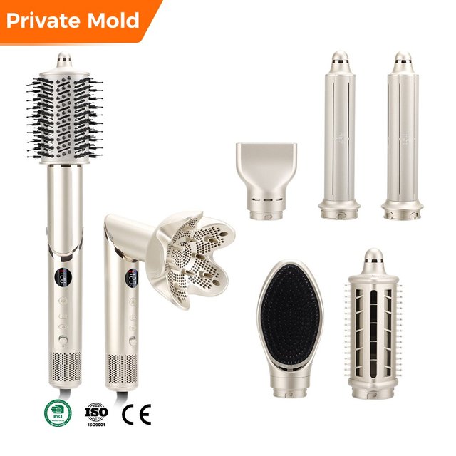 Salon Tools Hot Air Styler 8-in-1 Auto Rotating Curling Iron Brush Hair Dryer Ionic Fast Drying Multistyler Salon Multistylers