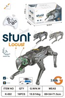 Jouet mécanique électrique télécommandé 2,4 GHz en plastique avec musique et lumières LED vertes interactif pour enfants