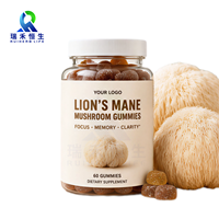 Gummies de soutien nutritionnel au champignon Lion's Mane, saveur fruitée, véganes, qualité supérieure, bien-être quotidien, fabrication OEM