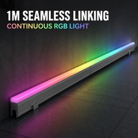 Éclairage linéaire LED d'usine 12W/15W, couleur RVB optionnelle, étanche IP65, structure en aluminium+PC, luminosité stable, éclairage de façade d'hôtel