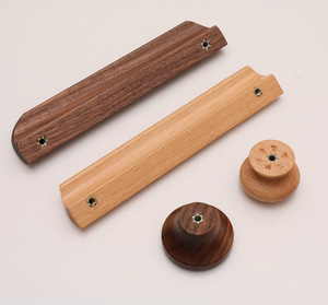Ensemble de poignées et boutons de meubles en bois, design cylindrique minimaliste, pour tiroir, utilisation en cuisine, durable - Product Image 2