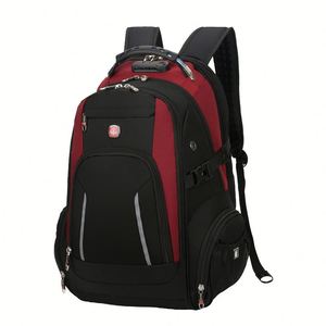 Mochila Táctica Personalizada para Viajes de Negocios, 17 Pulgadas, Impermeable, Oxford, Anti-Robo, con Cargador USB y Candado con Contraseña - Product Image 4