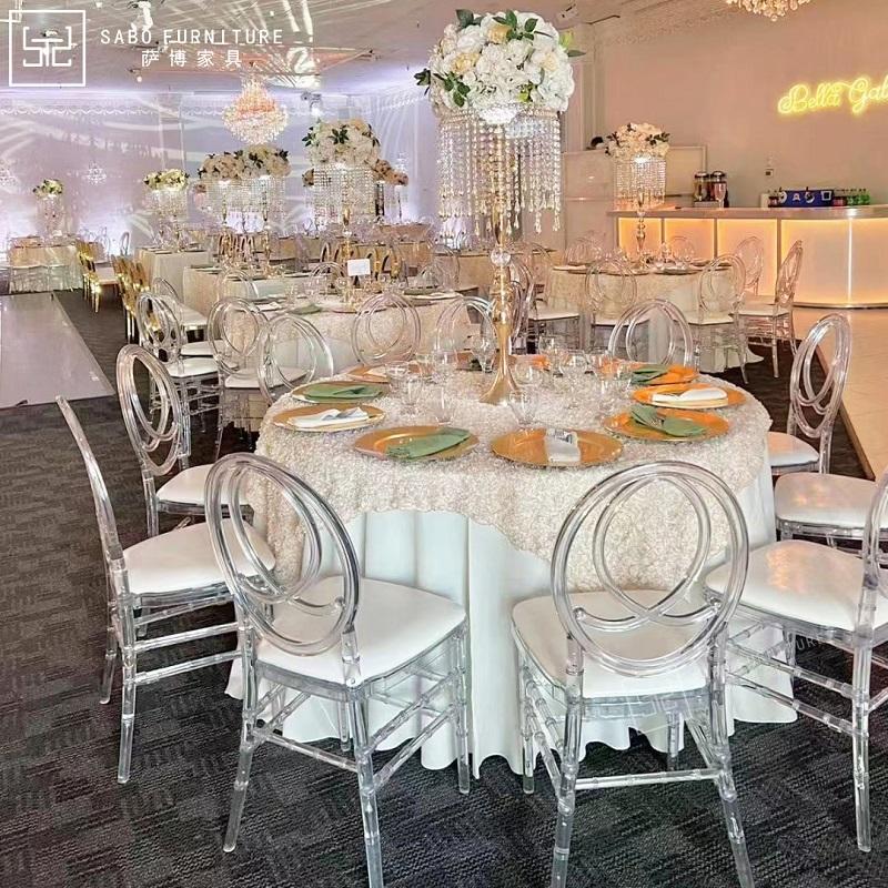 Wedding Clear Plastic Stool Transparent Resin Plastic Chair