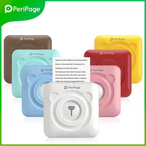 Imprimante photo portable miniature <span class=keywords><strong>Peripage</strong></span> <span class=keywords><strong>A6</strong></span> HD 304 DPI noir et blanc 2 pouces, imprimante thermique de poche pour étiquettes et notes, papiers d'impression - Product Image 6