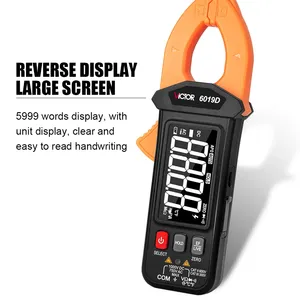 Multimètre numérique mini AC à pince rechargeable <span class=keywords><strong>Victor</strong></span> RuoShui 6019D/<span class=keywords><strong>E</strong></span>, grand écran, affichage inversé, 5999 points, plage automatique, 200A - Product Image 3