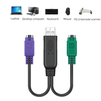 Universelles USB-Stecker-PS2-Splitter-Adapter-Anschlusskabel PS2-zu-USB-Verbindungskabel für Maus tastatur