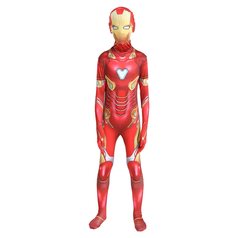 Nuovi genitori-bambini stampa 3D Muscle Armor Design abiti in ferro con maschera per il viso per bambini film di Halloween costumi per bambini