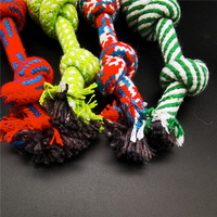 Jouet interactif à mâcher pour chien en corde de coton, durable, coloré, motif dessin animé, nœud unique, pour la dentition, vente en gros, pas cher, personnalisé