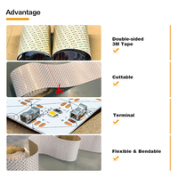 Panneau lumineux fin prêt à installer, rouleau de 10 mètres, feuille flexible, éclairage linéaire continu, 6000K, lumière du jour, dimmable, hôtel, bureau