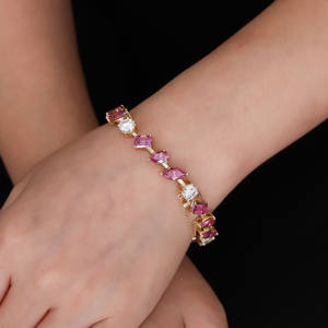 Pulseras de Joyería Fina Personalizadas, Nueva Cadena de Tenis con Diamantes Moissanite, Cadena de Oro Sólido de 14k, Pulsera con Piedras Preciosas de Laboratorio para Mujer - Product Image 6