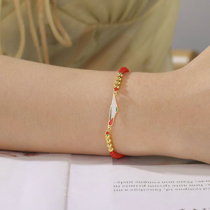 ขายส่งกำไลข้อมือแฟชั่นสแตนเลส 316L ชุบทอง 14k 18k ลายแผนที่ปาเลสไตน์ ปรับขนาดได้สำหรับผู้หญิง - Product Image 2
