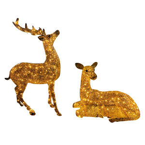 Customizable IP65 3D Sculpture <strong>Reindeer</strong> Outdoor Christmas Lamp Festive Theme Decorations for Landscape <strong>Lighting</strong> - Product Image 2